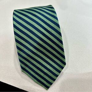 Nautica Green & Blue Stripe Silk Tie NWOT 3” Wide 58” Long